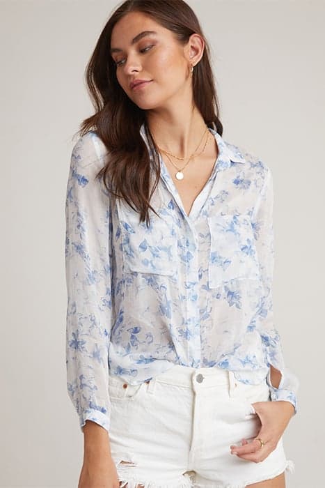 FULL BUTTON DOWN HIPSTER SHIRT INDIGO FLORAL by Bella Dahl