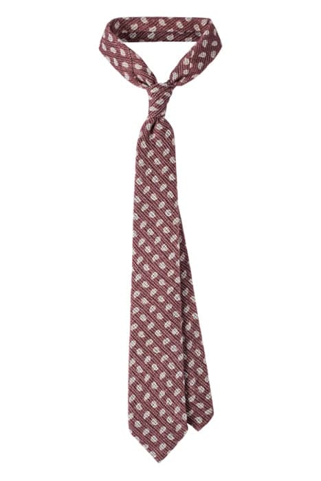 TIE-PAISLEY-BORDEAUX DARK RED by Suitsupply