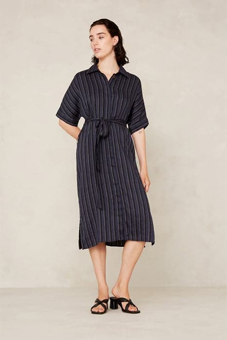 DIONE BLUE LINEN STRIPE by Kings Of Indigo