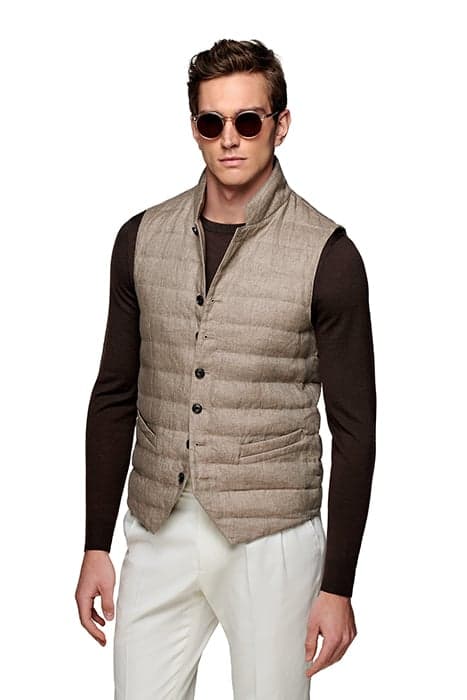 VEST-L.BROWN LIGHT BROWN by Suitsupply