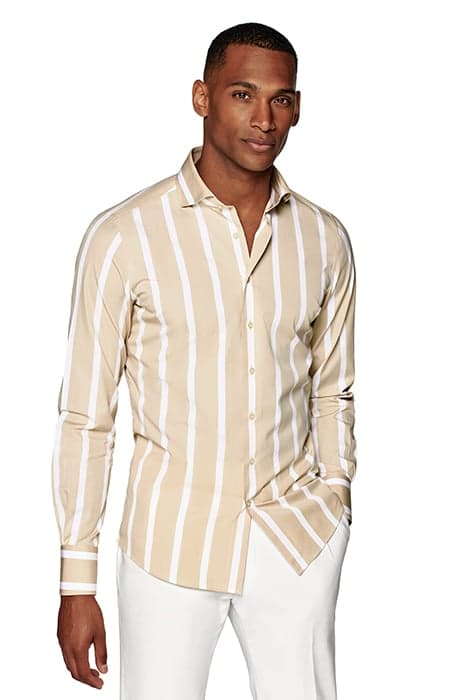 BOLD STRIPE BLOND CAMEL LIGHT BROWN by Suitsupply