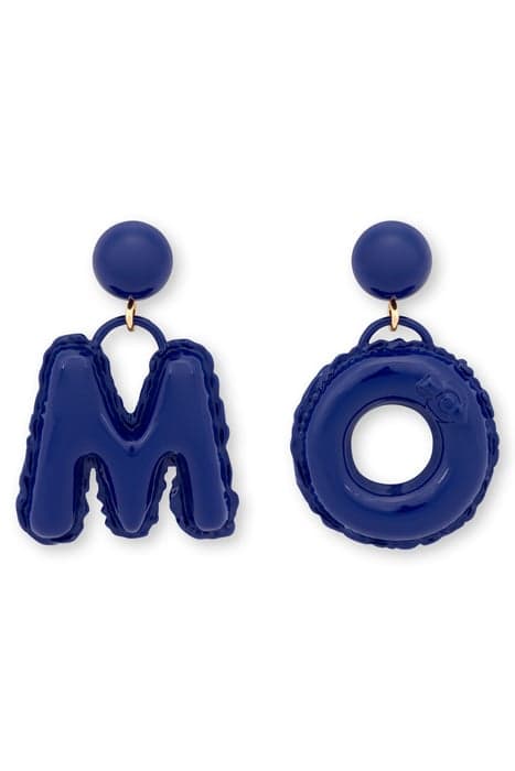 INFLATABLE LETTERS EARRINGS BLUE by Moschino