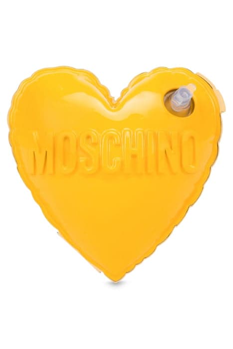 HEART BAG IN ENAMELLED BRASS YELLOW by Moschino