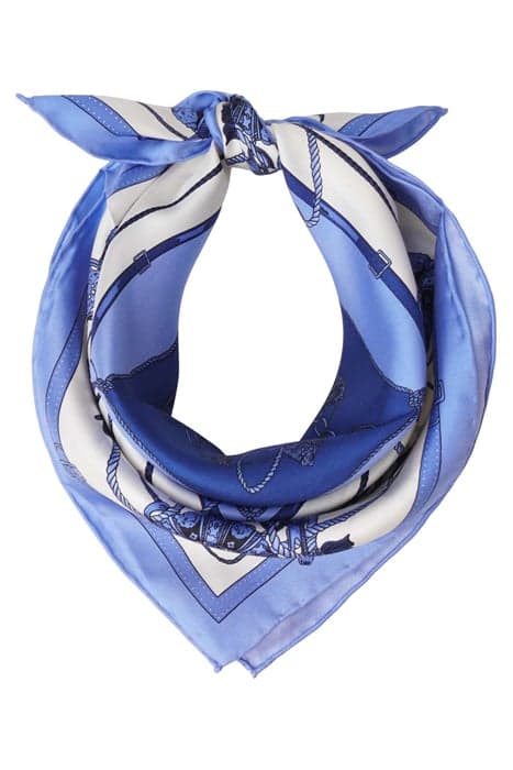 SILK SCARF SQUARED BLUE CLASSIC BLUE by Mucho Gusto