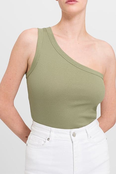 KORDELIA ONE-SHOULDER TOP MEADOW GREEN by Ivy Oak