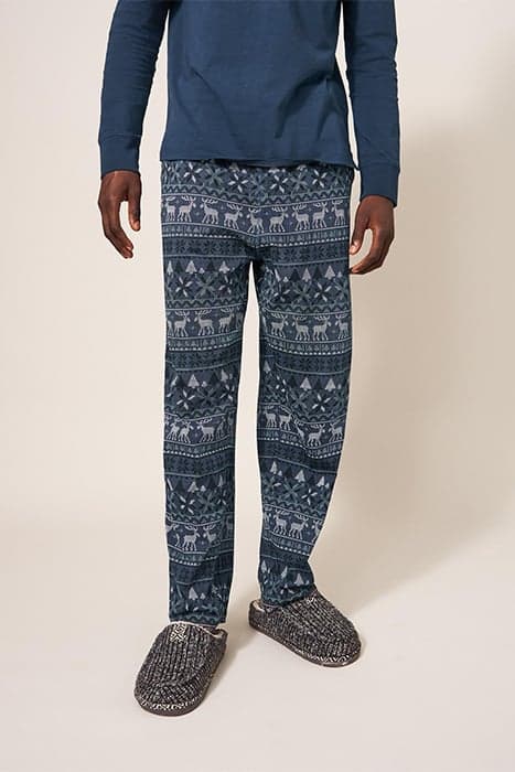 MOOSE NOVELTY PJ TROUSER NAVY PRINT by White Stuff