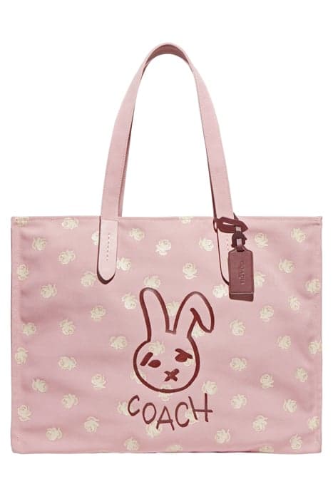 LUNAR NEW YEAR TOTE 42 WITH RABBIT POWDER PINK MULTI by Coach