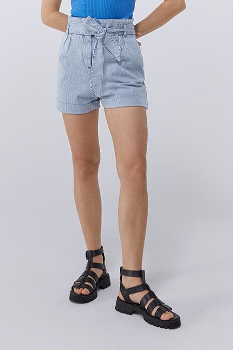 BLUE BELTED SHORTS WITH THIN WHITE STRIPES OSHKOSH by IKKS