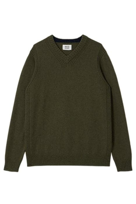 LAMBSWOOL V NECK DARK GREEN by White Stuff