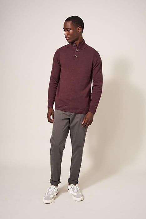 LAMBSWOOL FUNNEL NECK DARK PLUM by White Stuff