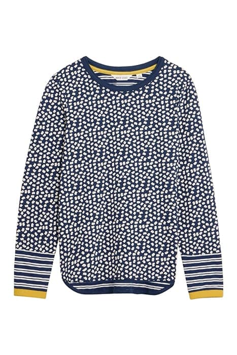 CLARA LS TEE NAVY PRINT by White Stuff