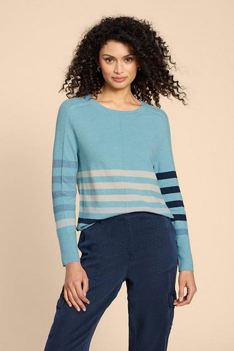 URBAN STRIPE JUMPER BLUE MULTI by White Stuff