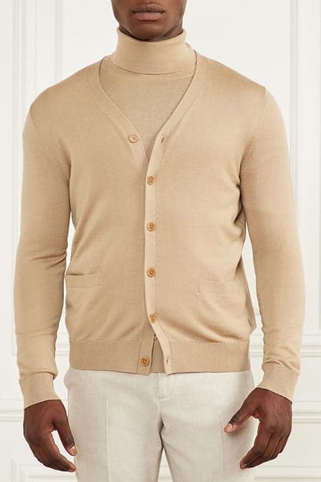 MERINO WOOL ESSENTIAL CARDI HERB TAN by Marciano by Guess