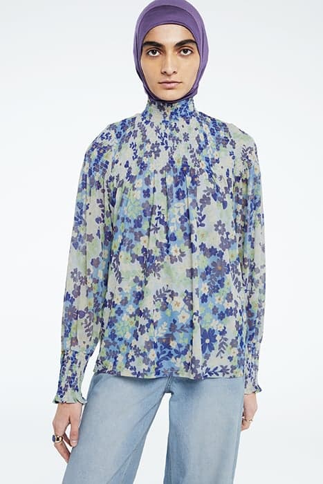 MILA TOP RIAD BLUE/HOLY GUACA by Fabienne Chapot