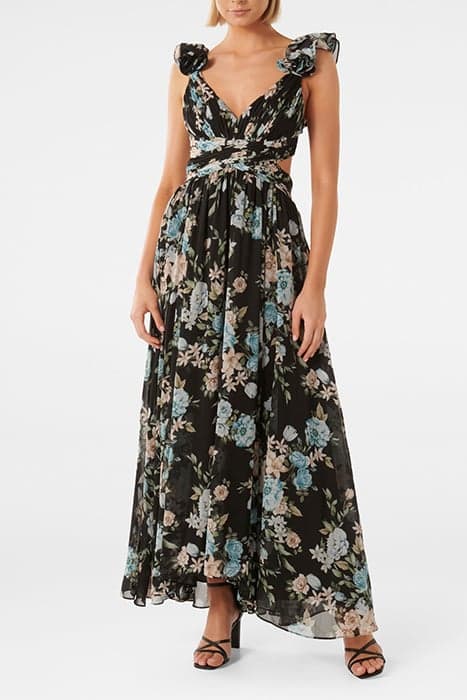 SELENA RUFFLE SHOULDER MAXI DAYTON FLORAL by Forever New