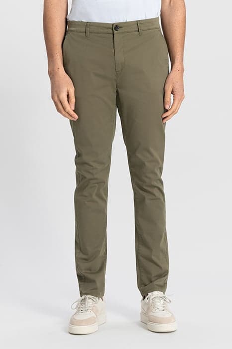 CHARLIE SLIMFIT CHINO LIGHT STRETCH ARMY GREEN by Dstrezzed