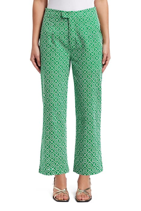 BRODERIE STRAIGHT LEG PANT GREEN BRODERIE ANGLAISE by Scotch & Soda