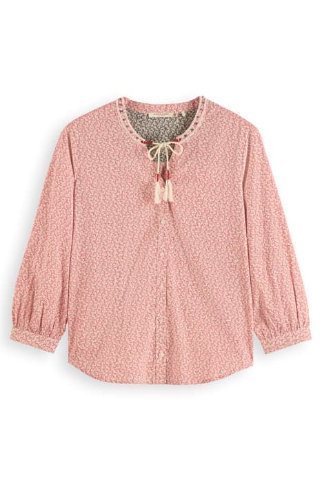 TOP WITH BEADED COLLAR CORAL by Scotch & Soda