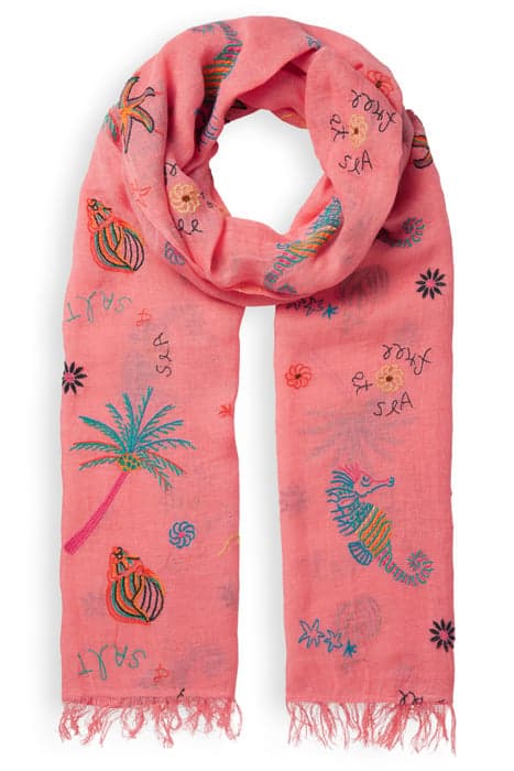 LONG SCARF WITH EMBROIDERY SEA LIFE EMBROIDERY by Scotch & Soda