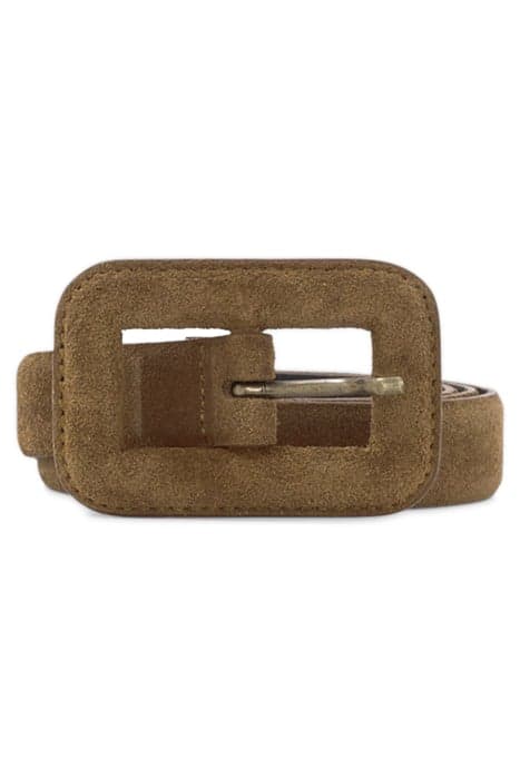 BEIGE SUEDE BELT WITH WIDE BUCKLE by IKKS