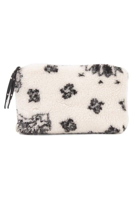 OFF-WHITE BANDANA MOTIF SHERPA CLUTCH BAG by IKKS