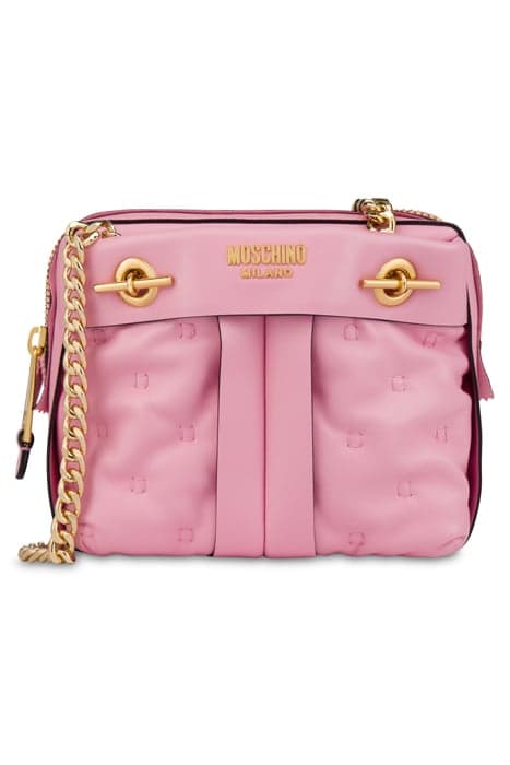 INSIDE OUT NAPPA SHOULDER BAG PINK by Moschino