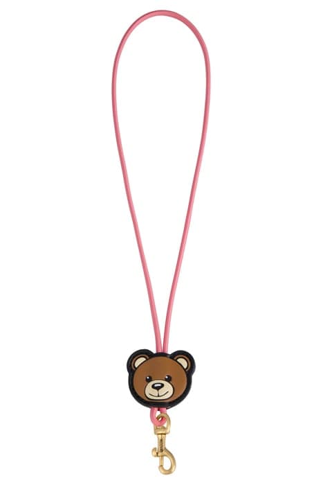 TEDDY PATCH KEY RING WITH LANYARD RED by Moschino