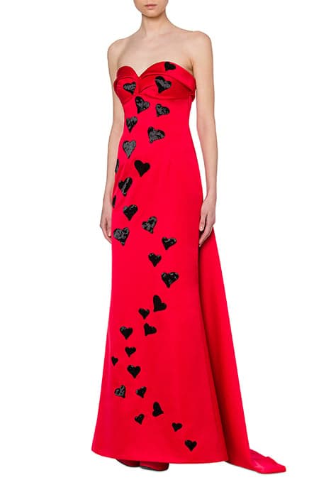 DUCHESS HEARTS DRESS RED by Moschino