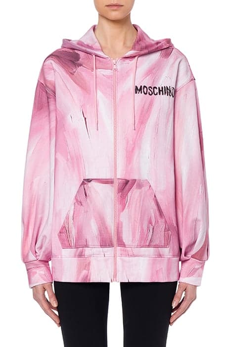 PAINTING COTTON SWEATSHIRT PINK by Moschino