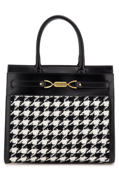 AMELIE SATCHEL PIED DE POULE BLACK/ by Marciano by Guess