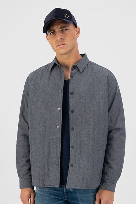 PADDED OVERSHIRT CHAMBRAY DK. NAVY by Dstrezzed