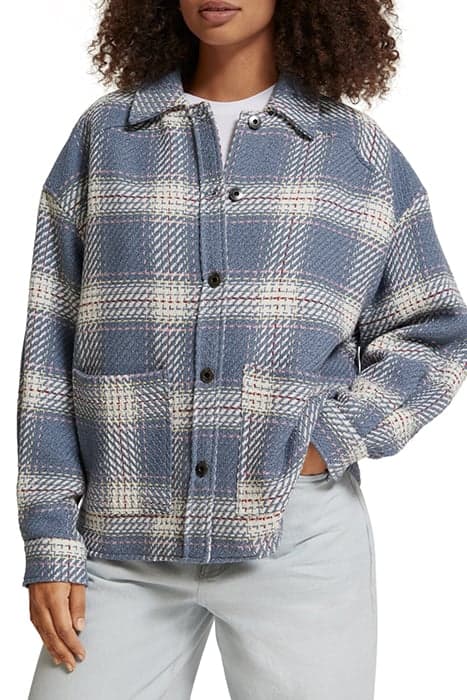 LIGHTWEIGHT CHECK OVERSHIRT BLUE MULTICOLOUR CHECK by Scotch & Soda