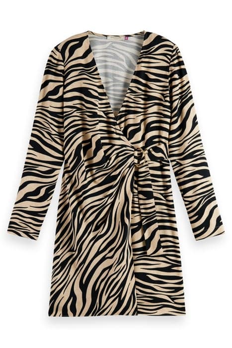 MINI DRESS WITH DRAPE DETAIL TIGER by Scotch & Soda