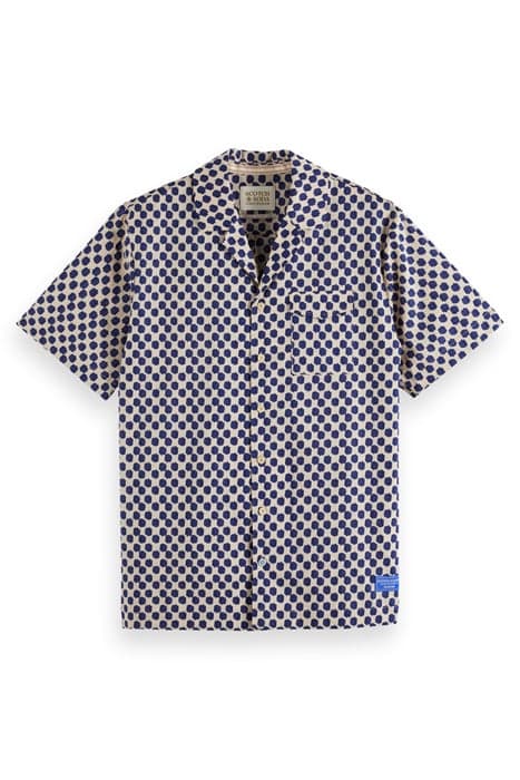 PRINTED SHORT SLEEVE SHIRT POLKA NAVY BLUE by Scotch & Soda