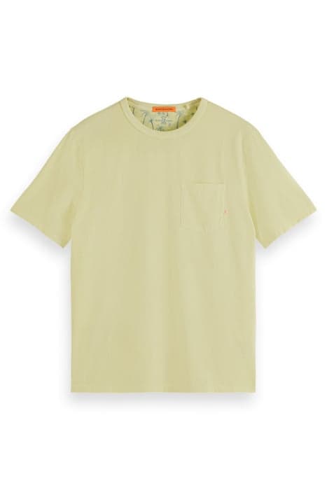 GARMENT DYE POCKET T-SHIRT WASHED NEON YELLOW by Scotch & Soda