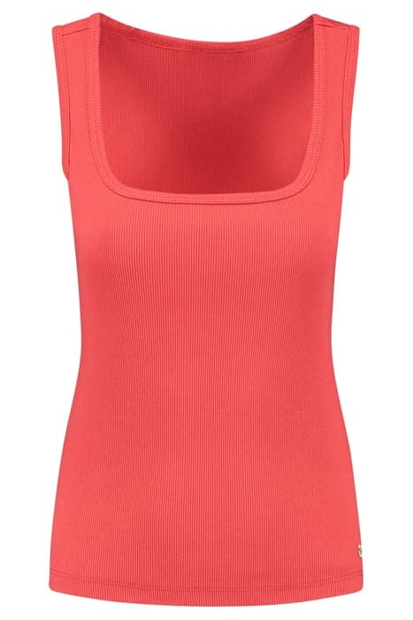 RIB SINGLET SHOCKING RED by NIKKIE