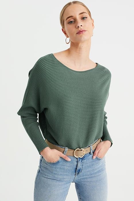 PULLOVER GREYISH GREEN by WE Fashion