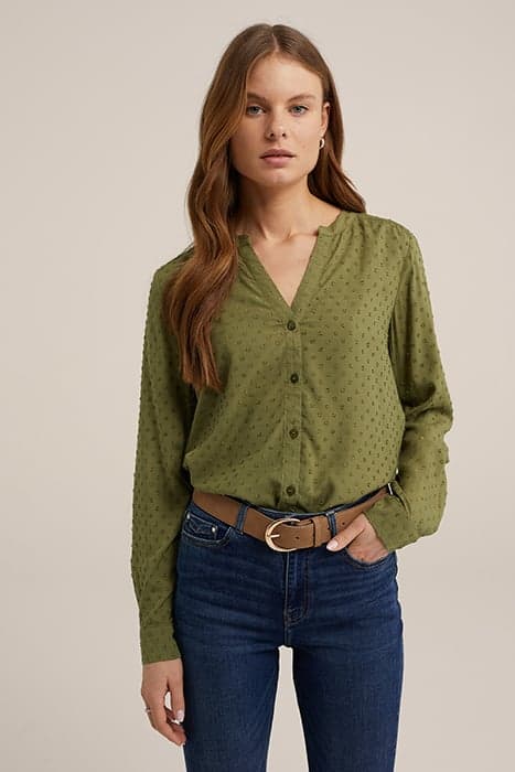 BLOUSE ARMY GREEN by WE Fashion