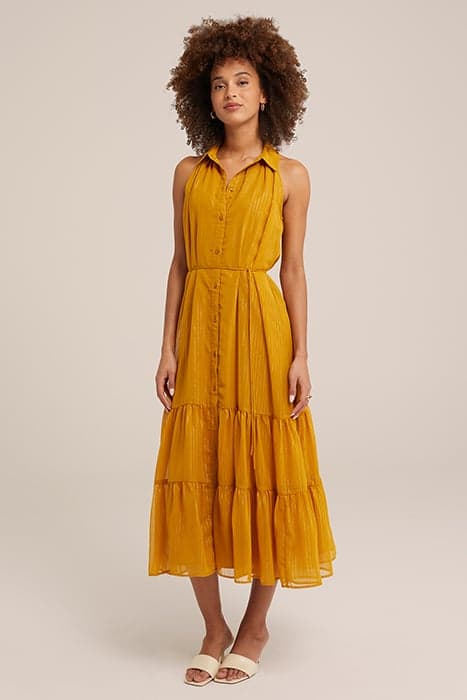 DRESS MID LENGTH MUSTARD YELLOW by WE Fashion