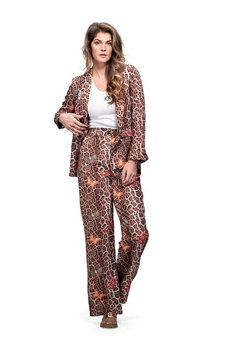 PANTS MOON PANTER WITH BUTTERFLIES CAMEL by Mucho Gusto