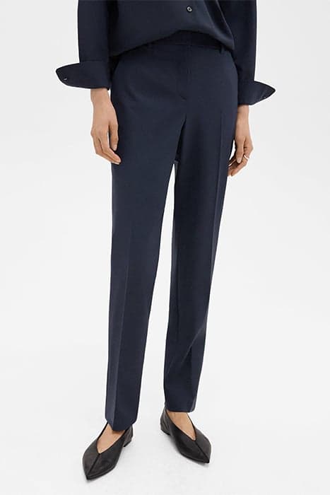 TREECA FULL LENGTH PANT IN GOOD WOOL NOCTURNE NAVY by THEORY