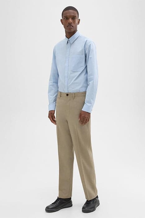 RELAXED VIRGIN WOOL PANT LIGHT QUARRY by THEORY