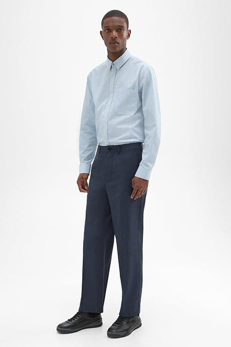 RELAXED VIRGIN WOOL PANT INKWELL by THEORY