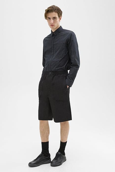 COTTON-BLEND PULL-ON SHORT BLACK by THEORY