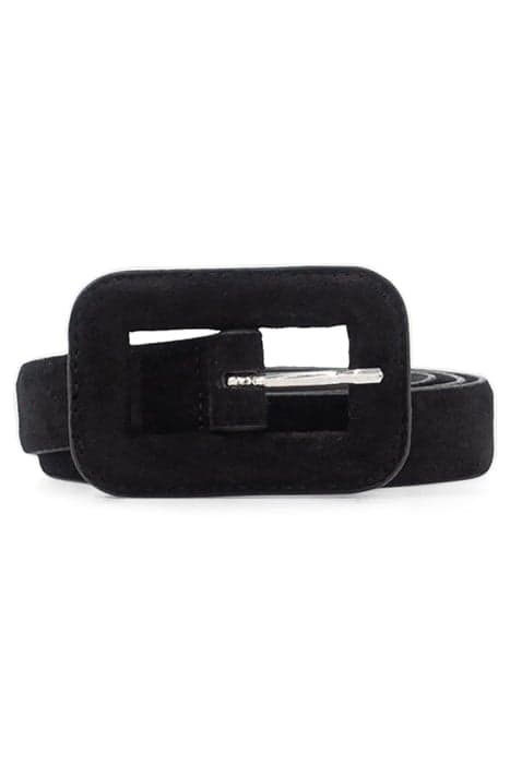 BLACK SUEDE BELT WITH WIDE BUCKLE BLACK by IKKS