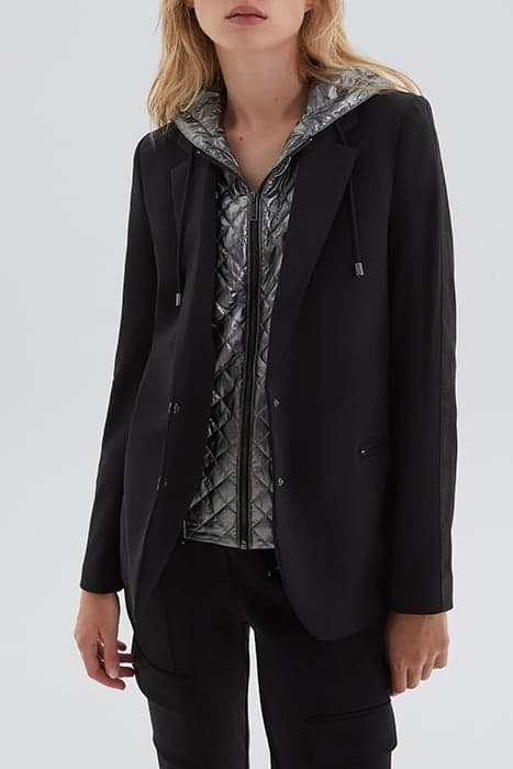 BLACK SUIT JACKET WITH METALLIC FACING BLACK by IKKS