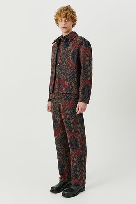 WINDOM JACQUARD JACKET RED MULTI by Soulland