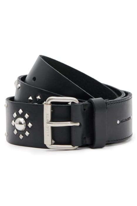 RAYEN STUD BELT BLACK/ANTQ NICKEL by AllSaints