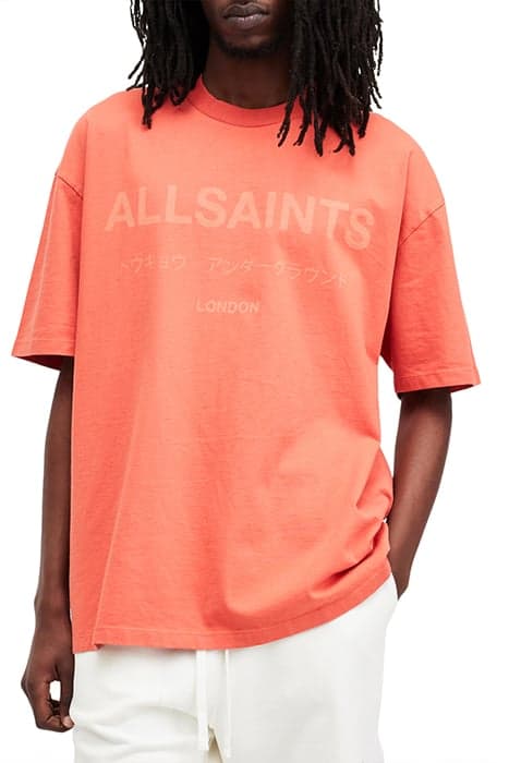 LASER SS CREW SUNBURNT ORANGE by AllSaints