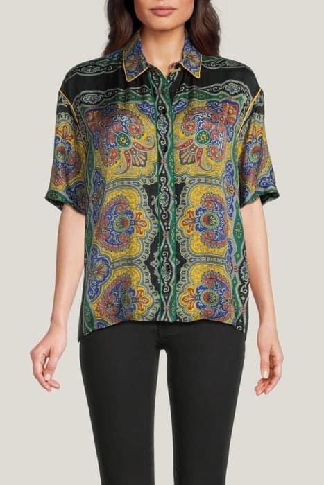 SHORT SLEEVED TOP MULTI GREEN by Sandro